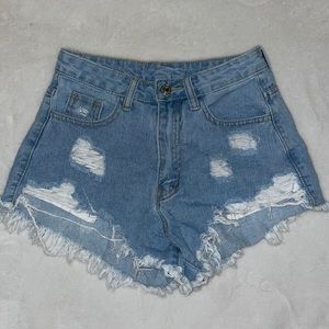 Shein Ripped Jean Shorts: Size XS